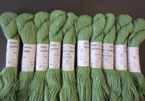 Tahki Stacy Charles 100% mercerized Cotton Classic Lite GREEN 50g same lot 10 - Picture 1 of 12