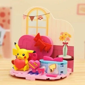 Pokemon Keeppley Pikachu Herz Bausteine Figur Original Anime Manga Nintendo NEU - Imagen 1 de 3