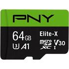 Pny Technologies 64Gb Elite-X Microsdxc Class 10 Uhs-I U3 Flash Memory Card
