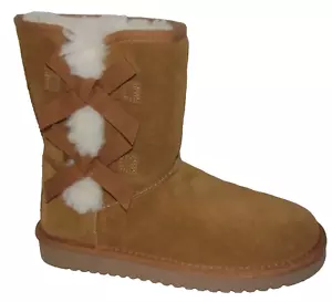 NEW KOOLABURRA BY UGG VICTORIA CHESTNUT SUEDE SHORT BOOTS 5 M - Picture 1 of 3