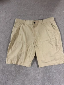 Nike Golf Dri-Fit Printed Yellow White Polka Dots Shorts Men's sz 36 - Picture 1 of 9