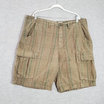 Foundry Men Shorts 44 Brown Plaid Cargo Outdoor Hiking Pockets - Image 1 of 4