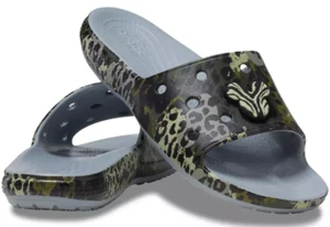 NWT Disney Parks CROCS Mickey Mouse Icon Animal Prints Slides for Adults m7/w9 - Picture 1 of 7