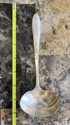 WM A ROGERS MID CENTURY VINTAGE 1954 COUNTRY LANE CUCHARÓN DE SALSA PLATEADO 👌  Foto 1 de 4