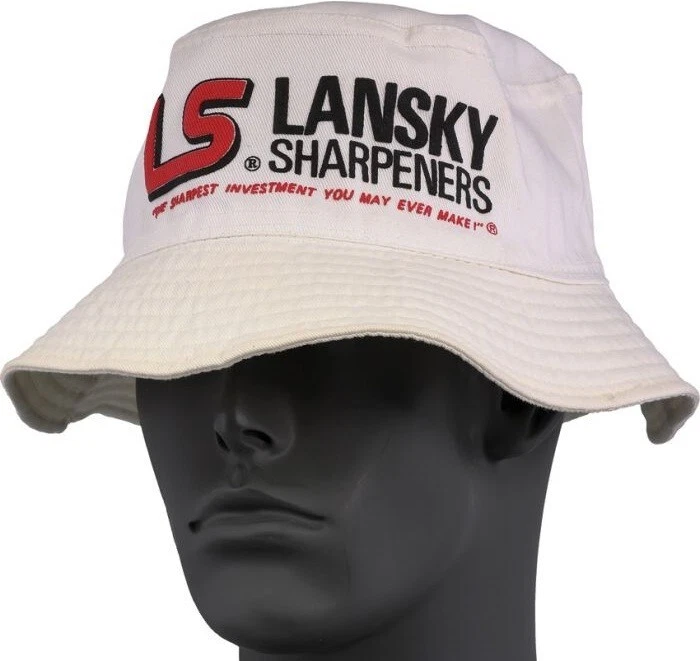 Lansky Bucket Hat Large White Cotton-Blend Construction Warehouse Find Logo - Image 1 of 1