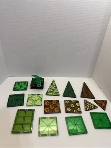 MAGNA-TILES Jungle Animals Incomplete Set  Alligator Caiman Colorful 16 Pieces - Picture 1 of 9