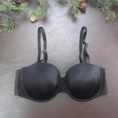 Sujetador Victoria's Secret Mujer 36D Negro BioFit Multivía Sin Tirantes Convertible Foto 1 de 4