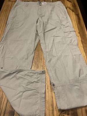 Pantalones chinos Columbia XCO 2 en 1 para mujer talla 12X29 cremallera mosca senderismo caqui/bronceado Foto 1 de 4