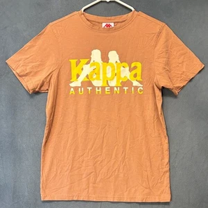Kappa Authentic Brown Logo Tee Small Soccer Blockcore Athletic Streetwear Brown - Picture 1 of 7