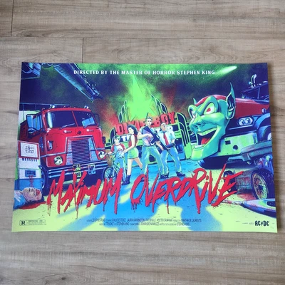 Maximum Overdrive by Ben Tardik Screenprint Mondo Type Poster Stephen King - Image 1 of 4