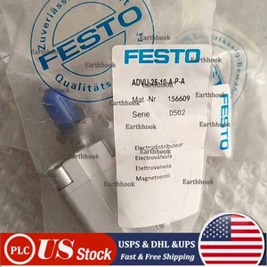 US FREE TAX New Festo ADVU-25-10-A-P-A 156609 Cylinder - Picture 1 of 4