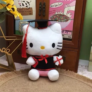 Sanrio Hello Kitty Abschluss Plüschpuppe 8 Zoll Brandneu - Bild 1 von 2