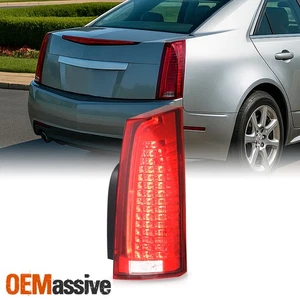 For 2008-2013 Cadillac CTS Sedan Chrome Red Tail Light Passenger w/ LED Running - Picture 1 of 8