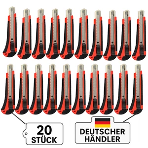 20 x Profi Cuttermesser Trockenbaumesser Cutter Teppichmesser 18mm Paketmesser - Bild 1 von 6
