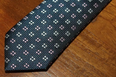 CORBATA HOMBRE HUGO BOSS 100% SEDA JACQUARD GEOMÉTRICA AZUL MARINO Y MULTICOLOR Foto 1 de 4