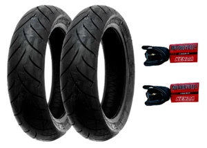 3-50-10-59J + CAMERE VESPA-PX LML/125/150/200 COPPIA GOMME DUNLOP SCOOTSMART - Foto 1 di 2
