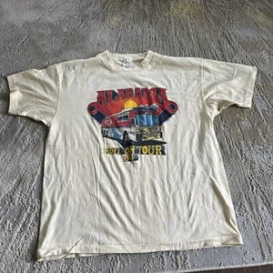 1984 Alabama Roll On Tour T-shirt XL ivoire vintage fabriqué aux États-Unis cousu simple - Photo 1/13