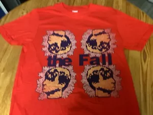 THE FALL T-Shirt Red Size MED New Official 4 Mark E Smiths print Post Punk indie - Picture 1 of 3