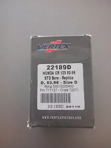 HONDA CR125 CR 125 VERTEX PISTON KIT STD BORE 92-99 22189D 53.96mm - Picture 1 of 4