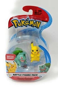 Paquete de figuras de batalla Pikachu y Bulbasaur S3 Pokémon Wicked Cool Toys PKW0036 - Imagen 1 de 3