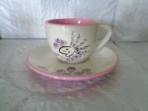 Tabletops Lifestyles - Coffee Buzz - Pink - Tea / Coffee Cup & Saucer  Set - Mug - Picture 1 of 5