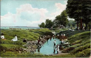 1908 Picknicken im Palästina Park Chautauqua Institution NY Postkarte Biesen A10 - Bild 1 von 2