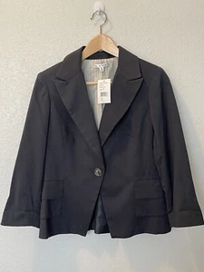 Neu mit Etikett CAbi Blazer anthrazitgrau Jacke Rüschen Stufen Schößchen Größe Damen 6 #230 - Bild 1 von 9