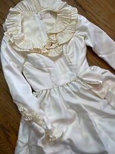 Vintage 70s 80s USA Michele Piccione Modest Ivory Victorian Ruffle Wedding Dress