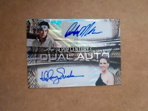 Ralph Macchio Hilary Swank 1/1 Snakeskin Wave Autograph Card 2022 Pop Century - Picture 1 of 2