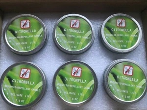 Set of 6 GoodLifeWax Citronella Scented Mosiquito Repellent Candle - Picture 1 of 5