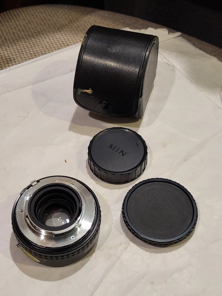 Convertidor vintage Focal MC 2x 20-06-76 para Minolta enfoque manual montaje MD con estuche Foto 1 de 4