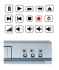 Symbole für Player, DVD CD Video play pause stop rewind Aufkleber Sticker Rt95/8