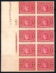 Scott 371 OG MNH FVF US 1909 Seward Imprint Plate Block of 10 SCV $400+ - Picture 1 of 2