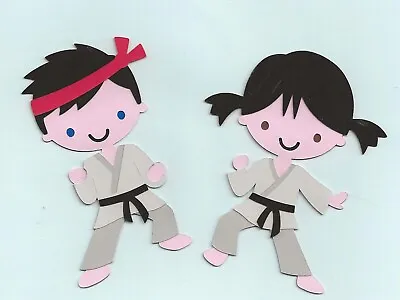 Karate Kid Die Cut-boy O Niña, 4,5 , CUALQUIER Color Cabello, Ojos, Color Cinturón. CAPAS • 2.88€