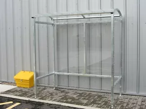 *Back in Stock* Commercial Smoking Shelter Galvanised Steel 4 Person / Bus Stop - Picture 1 of 4