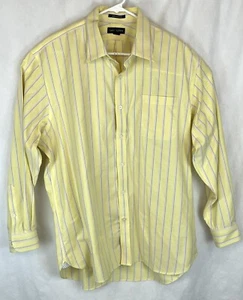 LANDS END BUTTONDOWN SUPIMA NO IRON OXFORD DRESS SHIRT TAILORED - YELLOW 17.5 35 - Picture 1 of 4