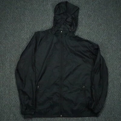 LL Bean Jacket Mens Extra Large Tall Black Nylon Full Zip Pockets Hooded XLT - Image 1 of 4