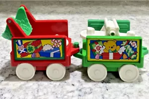 Fisher Price Little People Christmas Train Cars Caboose Pieces Santa Toy Set 02 - Picture 1 of 8
