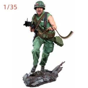 1/35 resin figure model Vietnam War US Machinegun soldier unassembled unpainted - Afbeelding 1 van 5