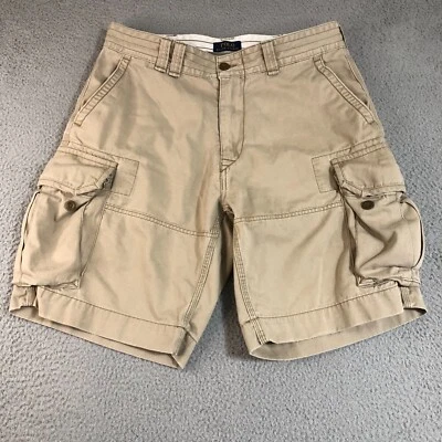 Pantalones Cortos Polo Ralph Lauren Hombres 34 Beige Carga Utilidad Gorpcore Preppy Exterior Logo Foto 1 de 4