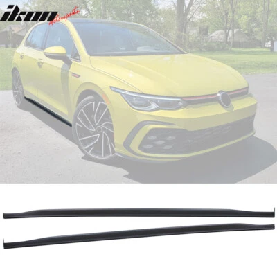 Fits 22-24 Volkswagen Golf MK8 GTI Style Side Skirts Extension Rocker Panel Foto 1 de 3