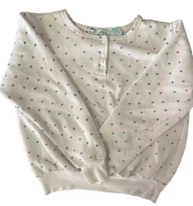 Girls Currents By Jeri-Jo Hearts Vintage Top Size Medium - Picture 1 of 7