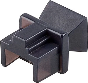 10x Protection contre la poussière et la saleté pour prise RJ45, noir lot de 10 - Photo 1/2