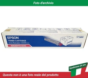 C13S050243 Epson AcuLaser C4200DN Cartuccia del Toner Magenta - Photo 1/4