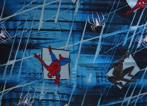 Spiderman The Movie Spidey Blue Fabric - 2/3 Yard - Picture 1 of 4