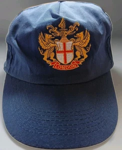 London /Blue Embroidered with Crest Snapback Baseball Cap Hat Adjustable - Picture 1 of 7