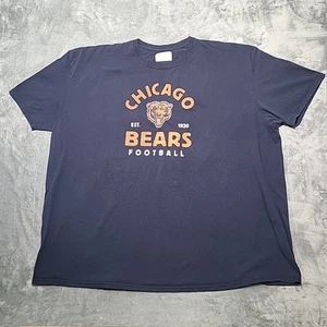 Chicago Fanatics Shirt Men's 4XL Blue Short Sleeve Bears Football Crew Neck - Picture 1 of 14