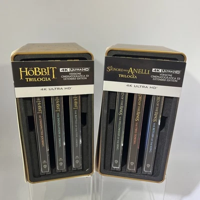 The Hobbit & Lord of the Rings Trilogy 4K UHD SteelBook Collections Italian #ML Foto 1 de 4