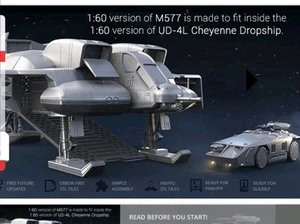 Aliens 1/72 scale Colonial Marines Cheyenne Dropship Model Kit 16" Custom 3d Mo - Picture 1 of 7