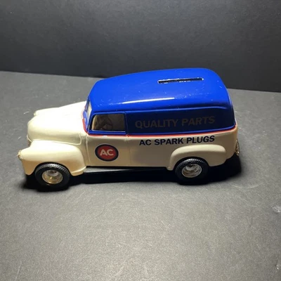 ERTL AC Spark Plugs Diecast Van Coin Bank Model Great Shape - Image 1 of 4